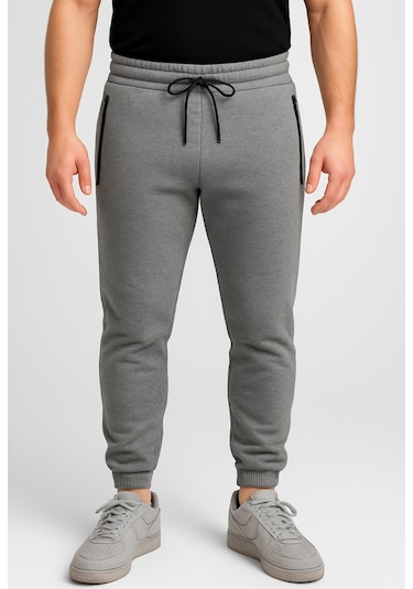 Axxel Erkek Gri Melanj Eşofman Altı 3 İplik Şardonlu-p2118 Gri Melanj