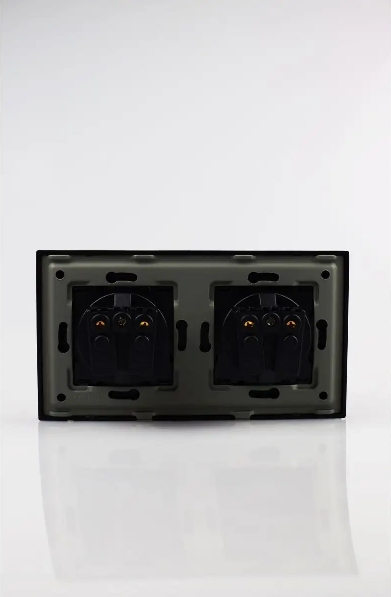 Vo'stabl Topraklamalı Çiftli Siyah Priz 145893312 102