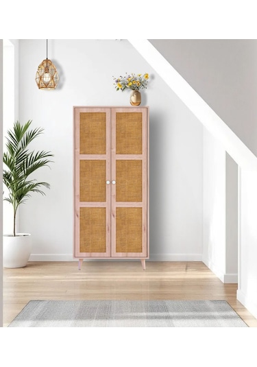 Floradesign Bali Bohem Jüt Gardırop /elbise Dolabı Iki Kapaklı Dolap / Çok Amaçlı Dolap Mdf Jüt Kapaklı Floradesign Bali Bohem Jüt Gardırop /elbise Dolabı Iki Kapaklı Dolap / Çok Amaçlı Dolap Mdf Jüt Kapaklı