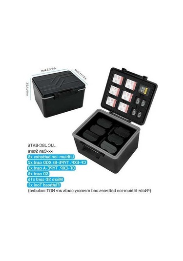 Novahub Jjc Kamera Pil Saklama Kutusu Sd/mikro Sd/cfexpress Tip A/b Hafıza Kartı Case