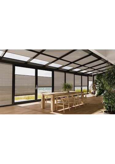 Perdema Kancalı/vidalı Blackout Plise Karartma Cam Balkon Perdesi - Ofis Perdesi - Mutfak Perdesi - Salon Gri V04