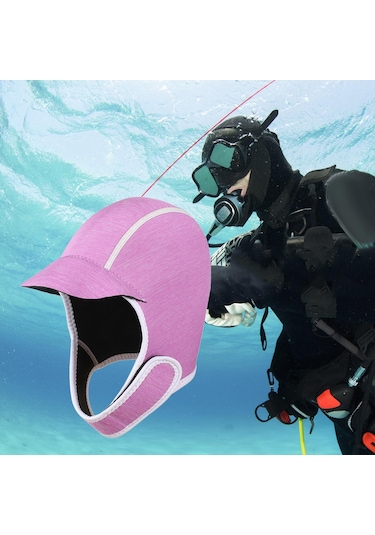 Suntek Dalış Başlığı Ayarlanabilir Çene Kayışı Pembe Pembe