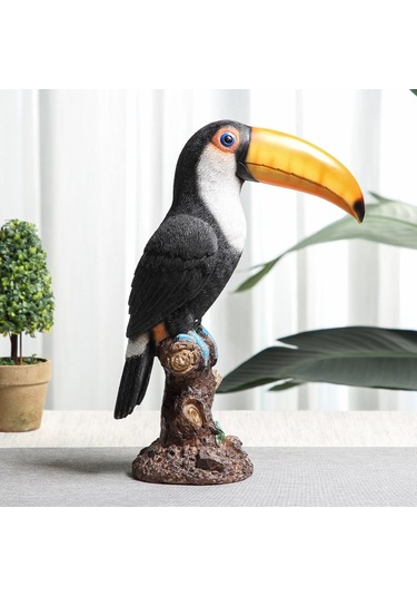 Suntek Magideal Toucan Güdük Heykeli Reçine Süs El Yapımı 12"