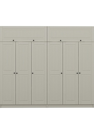 Kale 6 Kapaklı 4 İç Çekmeceli Dolap Ve Yüklük Kumtaşı Mebran İlkbahar 255cm Bej