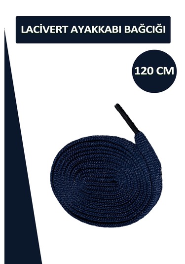Lacivert Ayakkabı Bağcığı Yassı Bağcık 120 Cm Lacivert