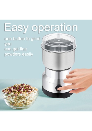 Xindoker Ev İçin Elektrikli Küçük Değirmen - Kahve, Baharat, Tahıl, Kuruyemiş, Evcil Hayvan Yemi Öğütücü - 360 Tam Öğütme - Ayarlandırabilir Süre - Avrupa Standartı 220v Çok Renkli