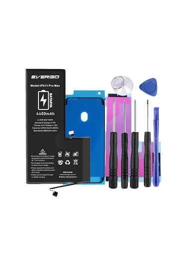 Appleıphone 11-pro-max Güçlendirilmiş Batarya Pil 4400 Mah everg