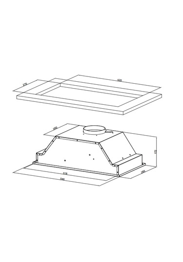 Narte NT-HB10054S Ankastre Gömme Aspiratör