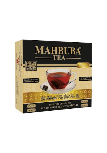 Mahbuba STD 100 Gold Seylan Siyah Sallama Bardak Poşet Çay 100 x 2 G