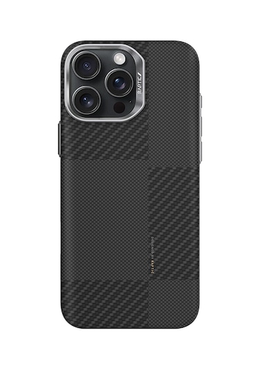 İphone 16 Pro Max Kılıf Magsafe Uyumlu 600d Raptic Aramid Fiber Croxx Mondrian Serisi Kapak Siyah
