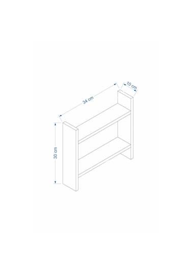 Dekorosso Lara Kahve Köşesi Rafı Mutfak Rafı Tezgah Rafı Safir