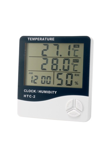 Xindoker Ev Ve Ofis Kullanımı İçin Çift Ekranlı Dijital Sıcaklık Ve Nem Ölçer, Harici Sensörlü Alarmlı Termometre