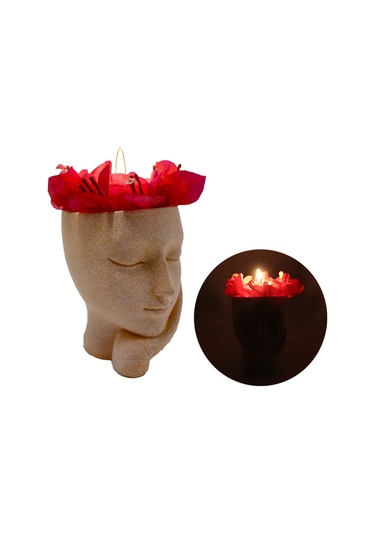 Konesam Yaratıcı Yüz Desenli Reçine Suksulent Bitki Saksısı - Masajüstü Dekoratif Bahçe Aksesuarı Ev Ofis Dekoru