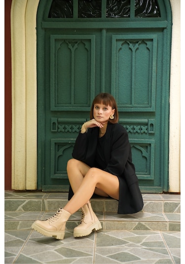 D034 Kadın Soğuk Geçirmez Kışlık Ortopedik Bot Nut