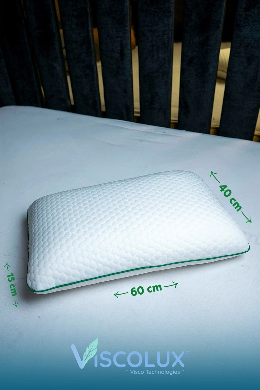 Anadolu Tombul Ortopedik Yastık - Baş Ağrısı Önleyici Klasik Visco Yastık 60x40x15 Yeşil