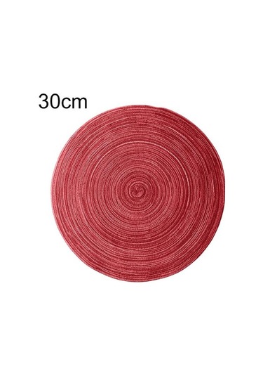 Kırmızı Talos Yuvarlak Isı Yalıtım Masası Kupa Mat Pad Placemat Kaymaz Bardak Ev Dekor 30cm