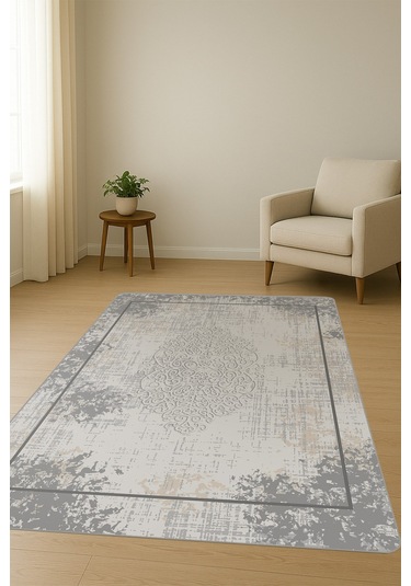 Modern Desenli Dijital Baskı Kaymaz Taban Halı H0731 Renkli