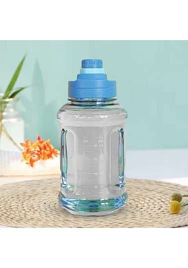 Suntek Spor Ve Seyahat Için Büyük Su Şişesi 1500ml 11x24cm Mavi