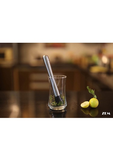Zem Mojito Tokmağı ve Kokteyl Karıştırma Kaşığı Çatallı