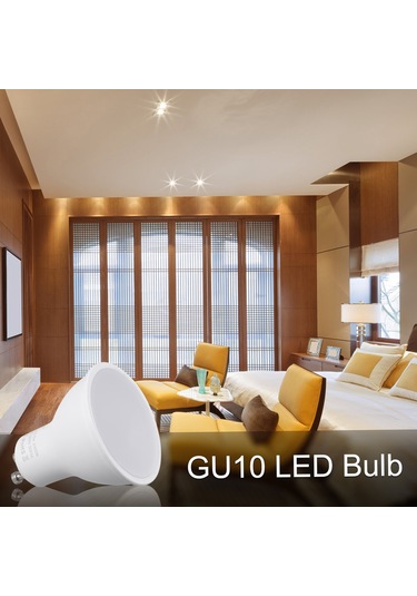 Geeroyoo 10 Adet Gu10 Led Ampul 6w 3000k Sıcak Beyaz 120 Açı 550lm Enerji Verimli A++ 30.000 Saat Ömürlü 110-120v Sıcak Beyaz