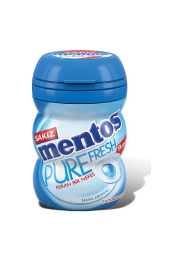 Mentos Pure Fresh Nane Aromalı Şekersiz Draje Sakız 4 Adet * 60 G