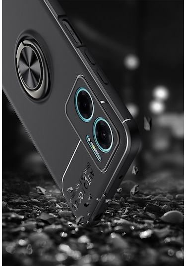 Xiaomi Redmi Note 11e Kılıf Zore Ravel Yüzüklü Silikon Kılıf