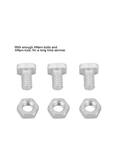 Guangdong Spirit Bahçe Malzemelerı-100 X Vida 100 X Somun-gümüş 6208