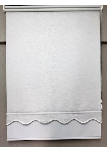 Bbb Keten Kumaşlı Çift Mekanizmalı Tül Stor Perde Tsk1004 Beyaz