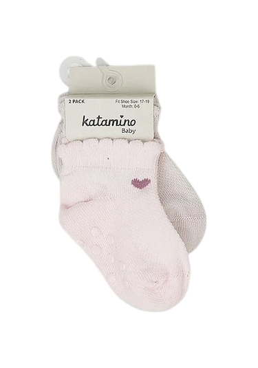 Katamino Ronse Kız 'li Abs Bebek Çorap 20408 Pembe-kahve