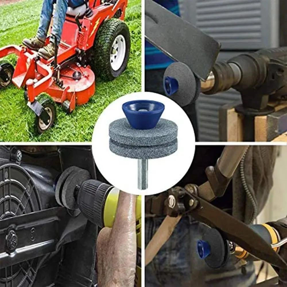 Skycity Elektrik Matkaplı Çift Katlı Çim Biçme Bıçağı Taslaştırıcı - Metal Taslaştırma Ve Parlatma İçin Mavi