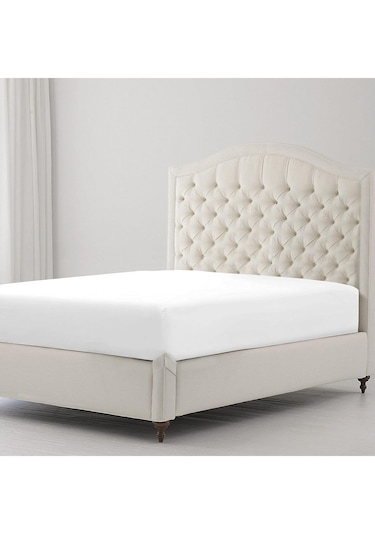 Lastikli %100 Pamuk Penye Çarşaf Çift Kişilik 160 X 200 Beyaz