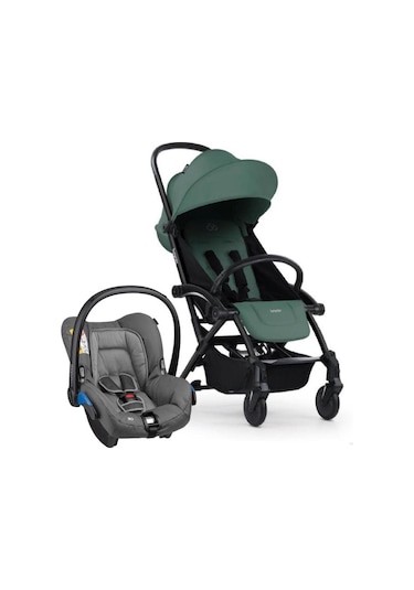 Connect 3 Bebek Arabası Black-olive Travel Set Citi-2 Grey