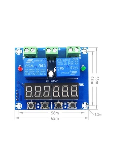 Pazly Zfx-m452 Nem Ve Sıcaklık Kontrol Modülü Dijital Termostat Mavi