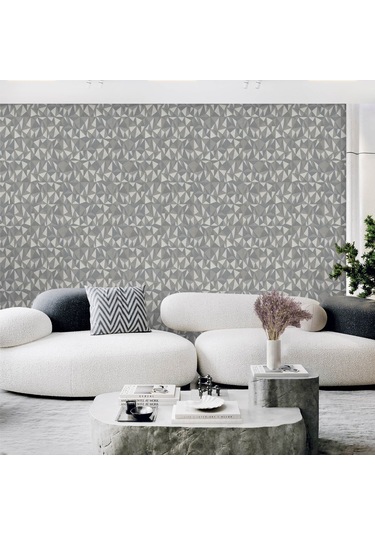 Adawall Omega 23204-5 Çizgili Modern Geometrik Desenli Düz Sade Duvar Kağıdı