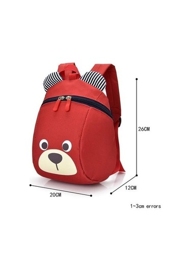 Çizgi Film Çocuk Okul Çantası Anaokulu Erkek Ve Kızlar 1-5 Yaşında Bebek Okul Çantası Omuz Anti-kayıp Sırt Çantası Qtzjub Kırmızı