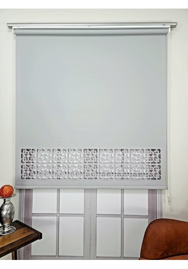 Stor Perde Desenli Lazer Kesim Kalın Kumaşlı Ml105