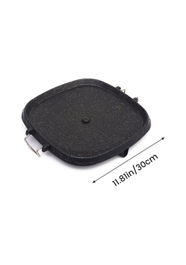 Pişirme Tavası Kare Izgara Tava Siyah Kore Barbekü Açık Hava Barbekü Xz Siyah