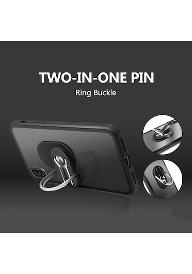 Youmex Araç Havalandırma Telefon Tutucu - 360 Dönebilen Çift Fonksiyonlu Zincirli Alloy Sarımsaklı Tutucu - Siyah