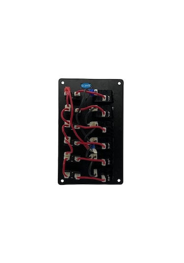 Tekne Karavan 6lı Sigorta Paneli Otomatik - Marin Sigorta Paneli Siyah