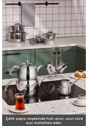 Karaca  Belgrad İndüksiyon Tabanlı 15 Parça Çelik Çeyiz Seti
