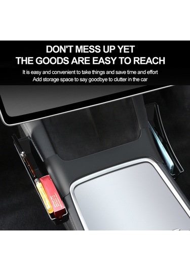 Tesla Model Y / 3 İçin Merkez Yan Saklama Kutusu Yan Düzenleyici Eyer Kutusu İç Modifikasyon Aksesuarları