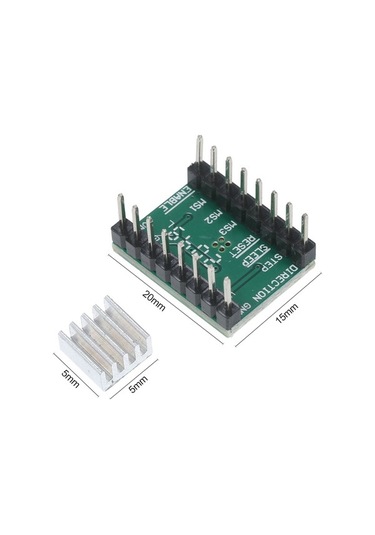 Novahub Yeşil A4988 Step Motor Sürücü Modülleri - 3d Yazıcı Aksesuarları, Soğutucu İçeren Set, 5 Adet