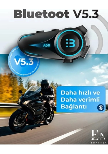 Motosiklet İntercom Seti Yeni Sürüm Bluetooth V5.3 Rgb Kask Kulaklığı