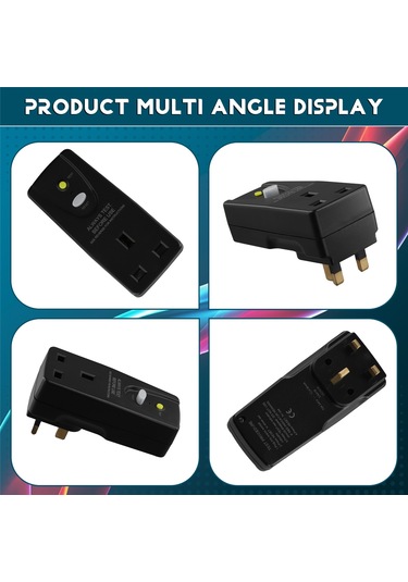 Xurunkeji 13a Rcd Fiş Güvenlik Rcd Adaptörü, Havuz Pompası İçin Devre Kesici Güvenlik Korumalı, Elektrikli Basınçlı Yıkayıcı İngiltere Fişi