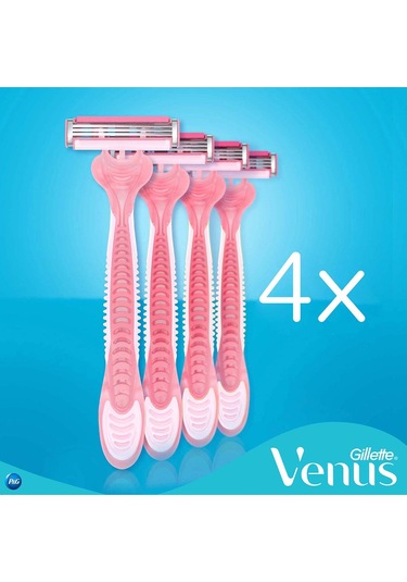 Gillette Simply Venus 3 Basic Kullan At Kadın Tıraş Bıçağı 4 Adet