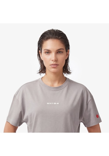 Unıted4 Regular Fit Kadın Gri T-shirt Bsc-utws