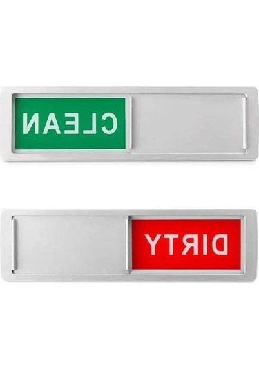 Pazly Bulaşık Makinesi Temiz/kirli Göstergesi - Kırmızı/yeşil Mıknatıs Gümüş, Bulaşık Yükleme Ve Boşaltma Zamanı İçin Gümüş