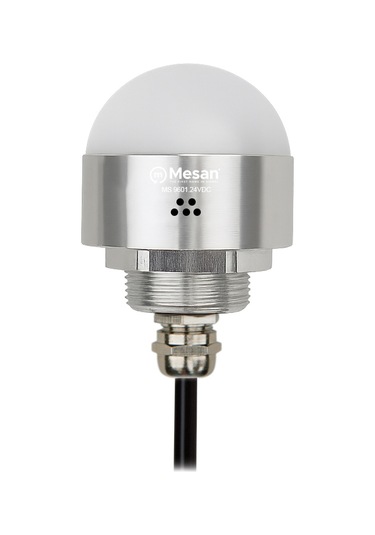 Mesan Ms 9601.24vdc Ø50 M30 Somun Bağlantılı Led İndikatör Rgy Buzzer Gümüş Gövde