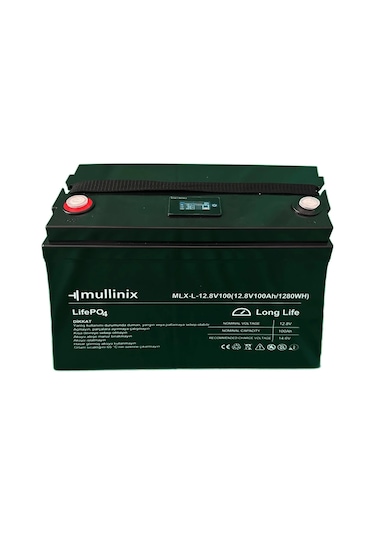Mullinix 12v 100ah 6000 Döngü Lifepo4 Lityum Akü
