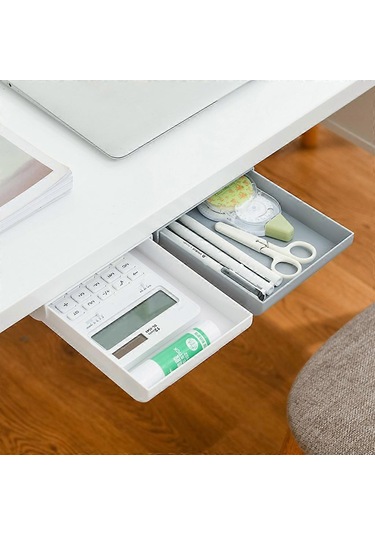 Ganzhoushop Ofis Malzemeleri Otomatik Açılır Çekmece Kırtasiye Kalem Saklama Çekmecesi Düzenleyici, Kendiliğinden Yapışkanlı Kılıf İçin Kalem Grigri